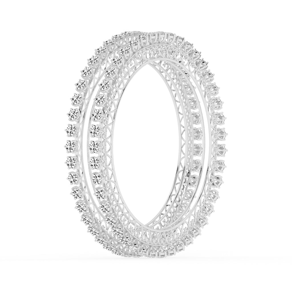 Aurora ProngSet Diamond Bangles