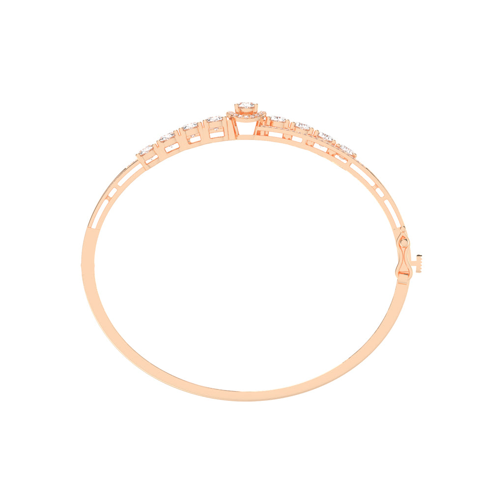Zaria 425Ct Split Oval Cut Kada Lab Diamond Bracelet