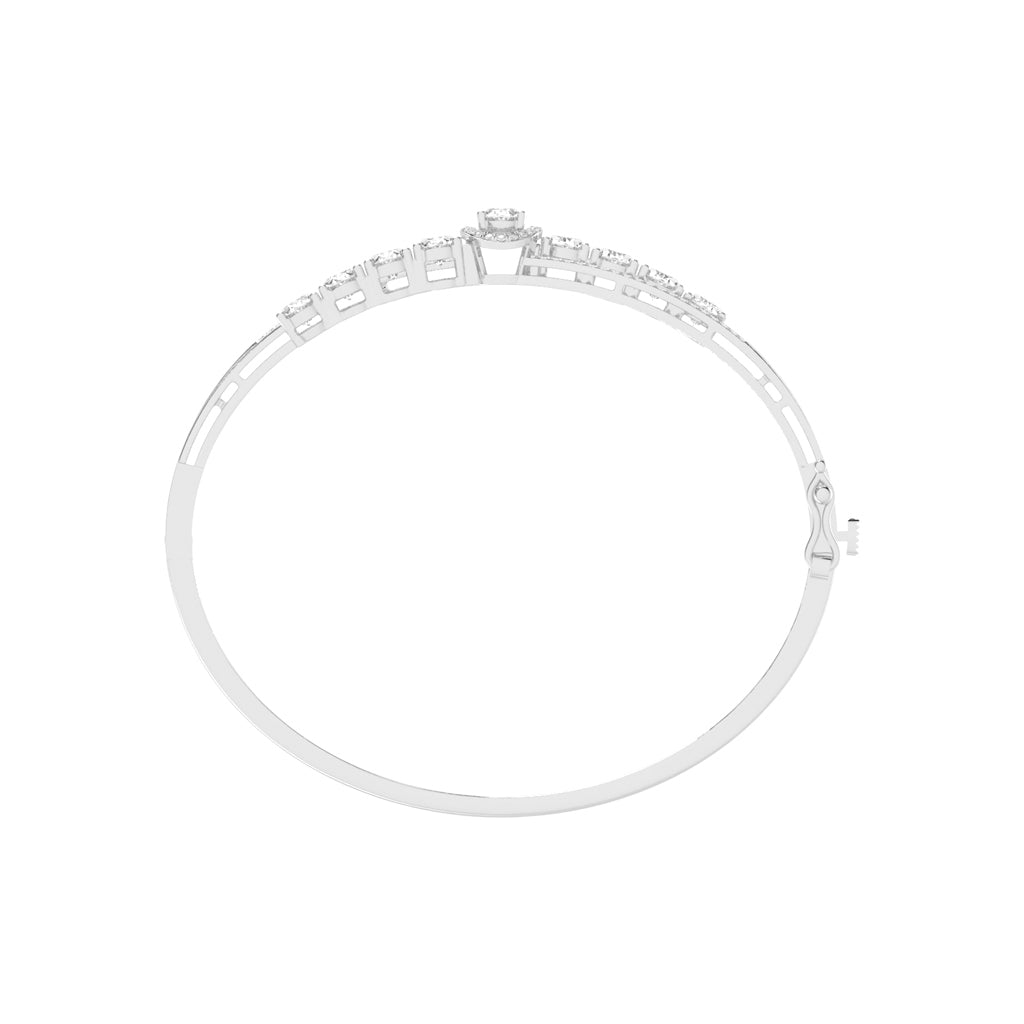 Zaria 425Ct Split Oval Cut Kada Lab Diamond Bracelet
