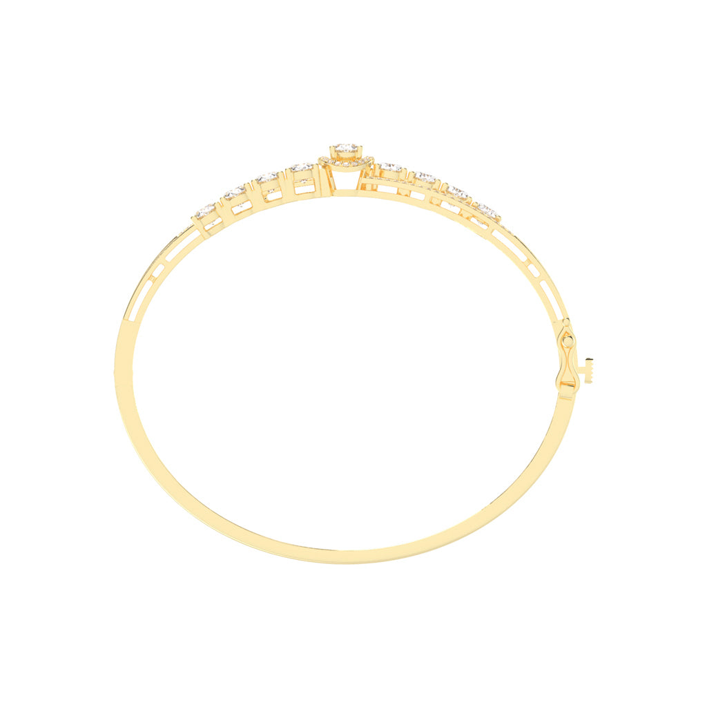 Zaria 425Ct Split Oval Cut Kada Lab Diamond Bracelet