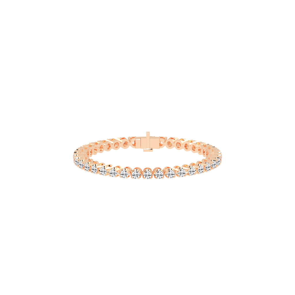 Eterna Shine 325Ct Bezel Setting Round Cut Delicate Lab Diamond Bracelet