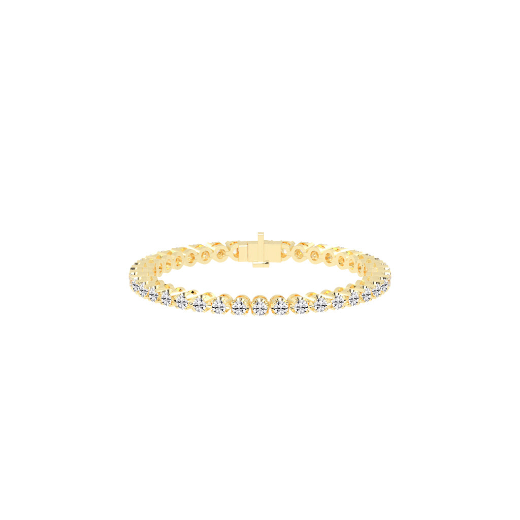 Eterna Shine 325Ct Bezel Setting Round Cut Delicate Lab Diamond Bracelet