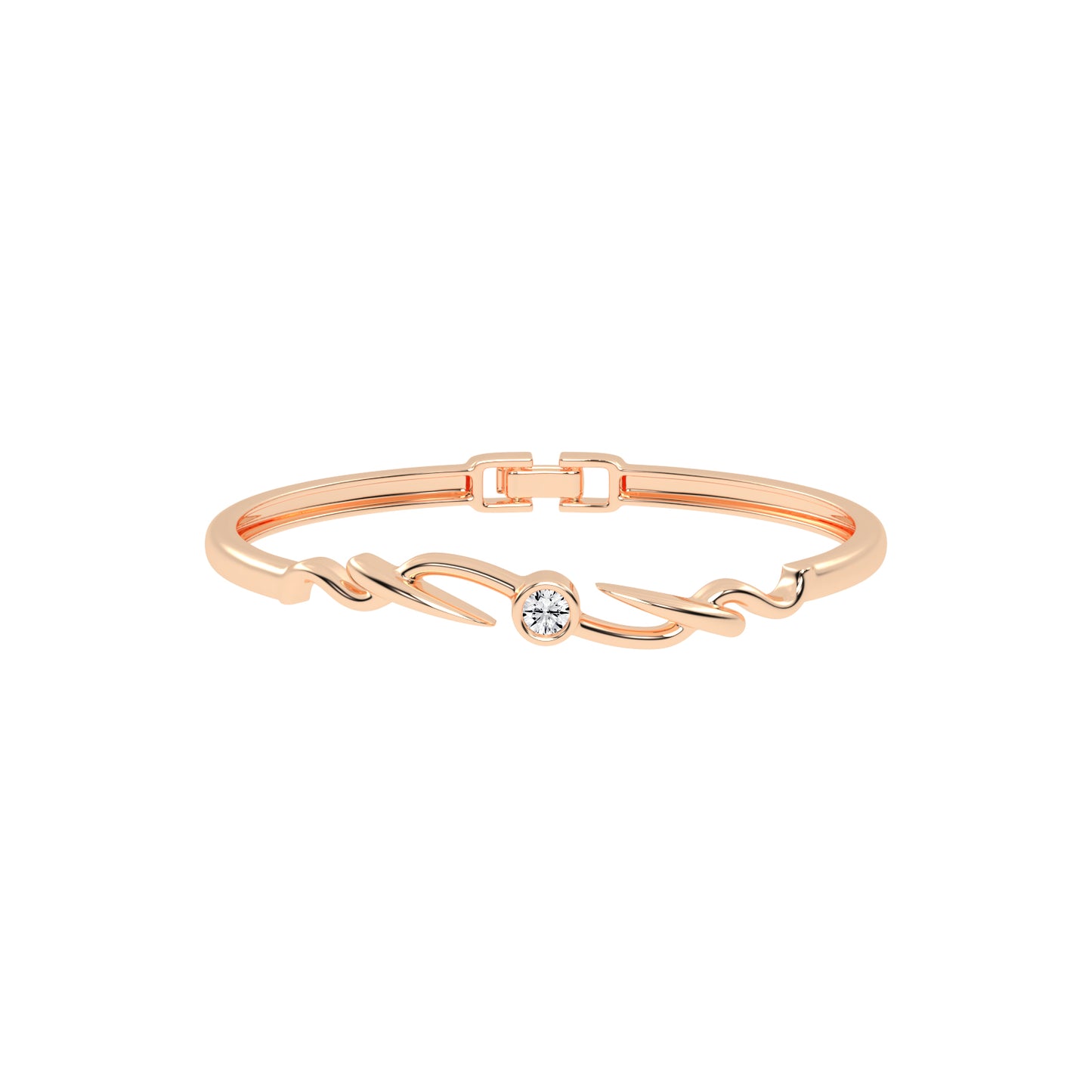 Vellia 050Ct Single Round Cut Kada Lab Diamond Bracelet