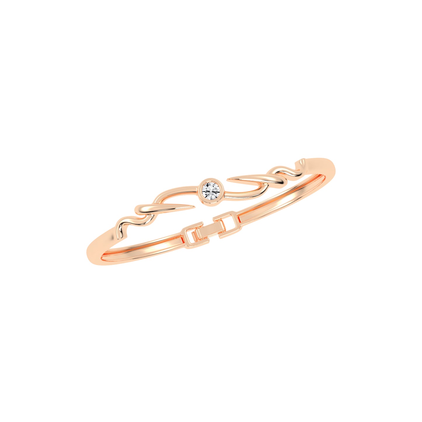 Vellia 050Ct Single Round Cut Kada Lab Diamond Bracelet