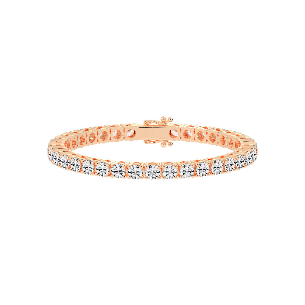 Fiara 115Ct Shared Prong Round Cut Tennis Lab Diamond Bracelet