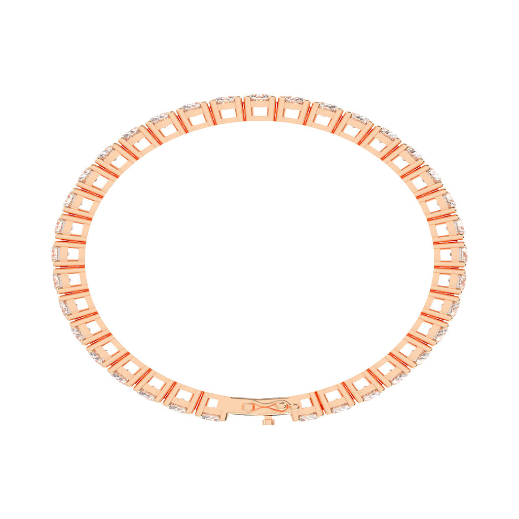 Fiara 115Ct Shared Prong Round Cut Tennis Lab Diamond Bracelet