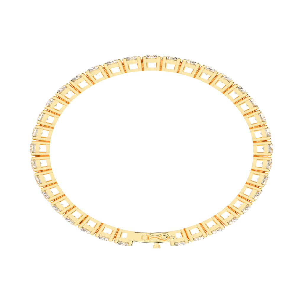 Fiara 115Ct Shared Prong Round Cut Tennis Lab Diamond Bracelet