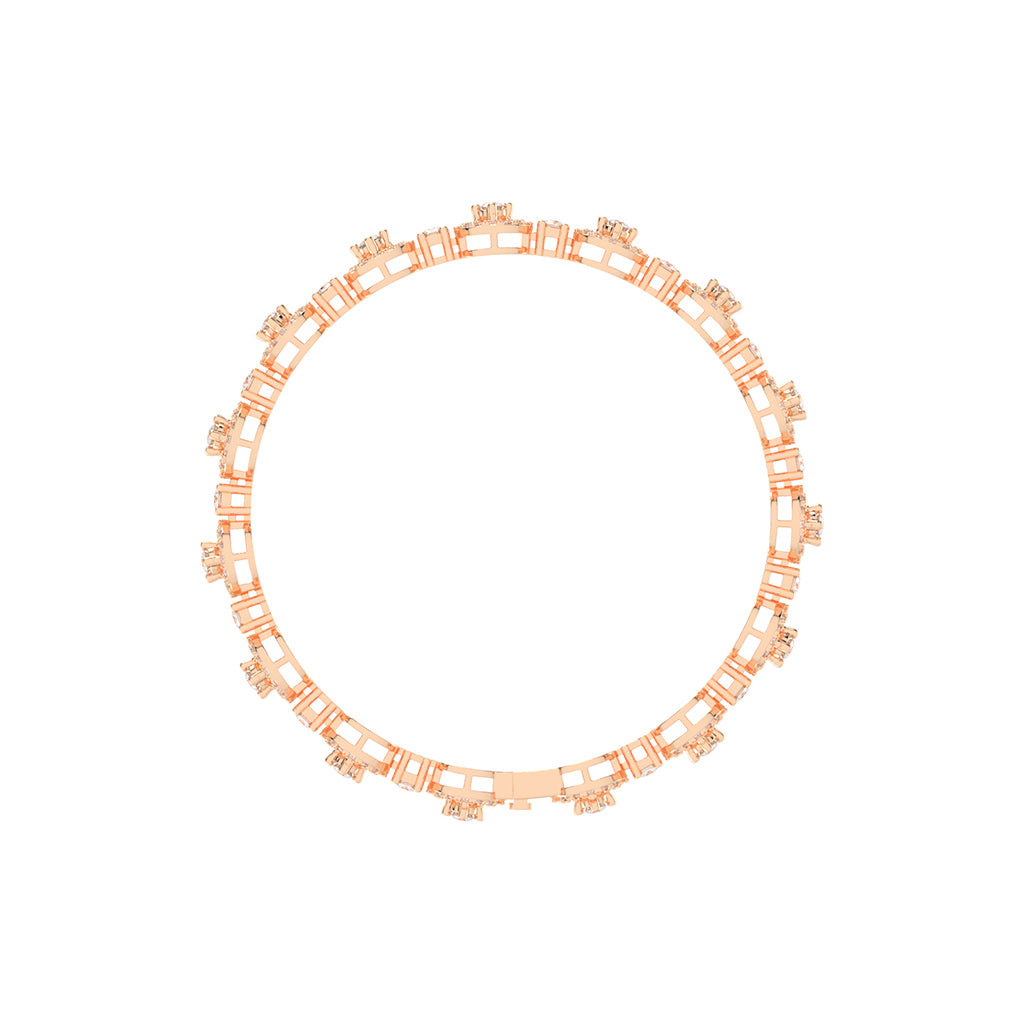 Anya 325Ct Studded Round Cut Fancy Lab Diamond Bracelet