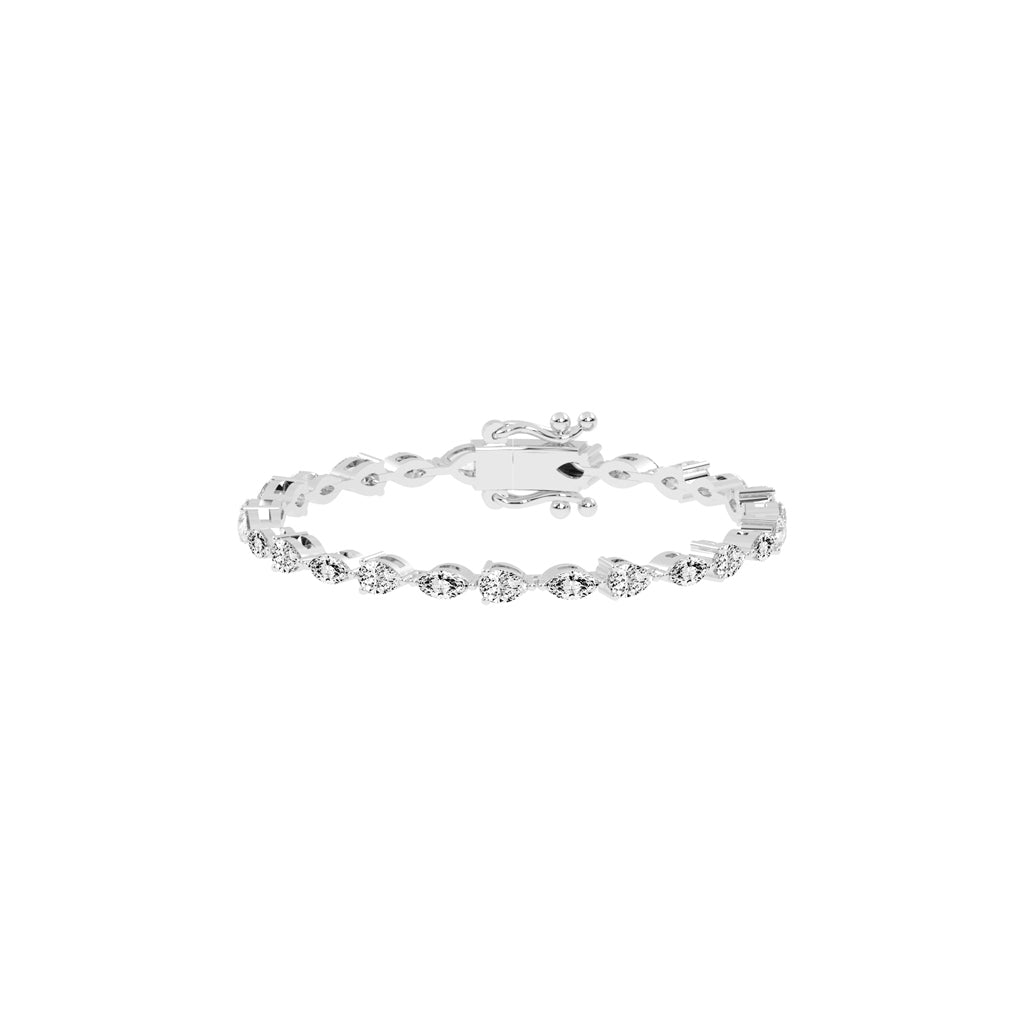 Rinna 375Ct Shared Setting Fancy Lab Diamond Bracelet