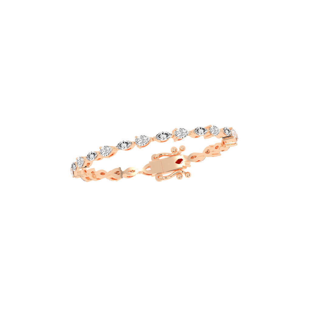 Rinna 375Ct Shared Setting Fancy Lab Diamond Bracelet