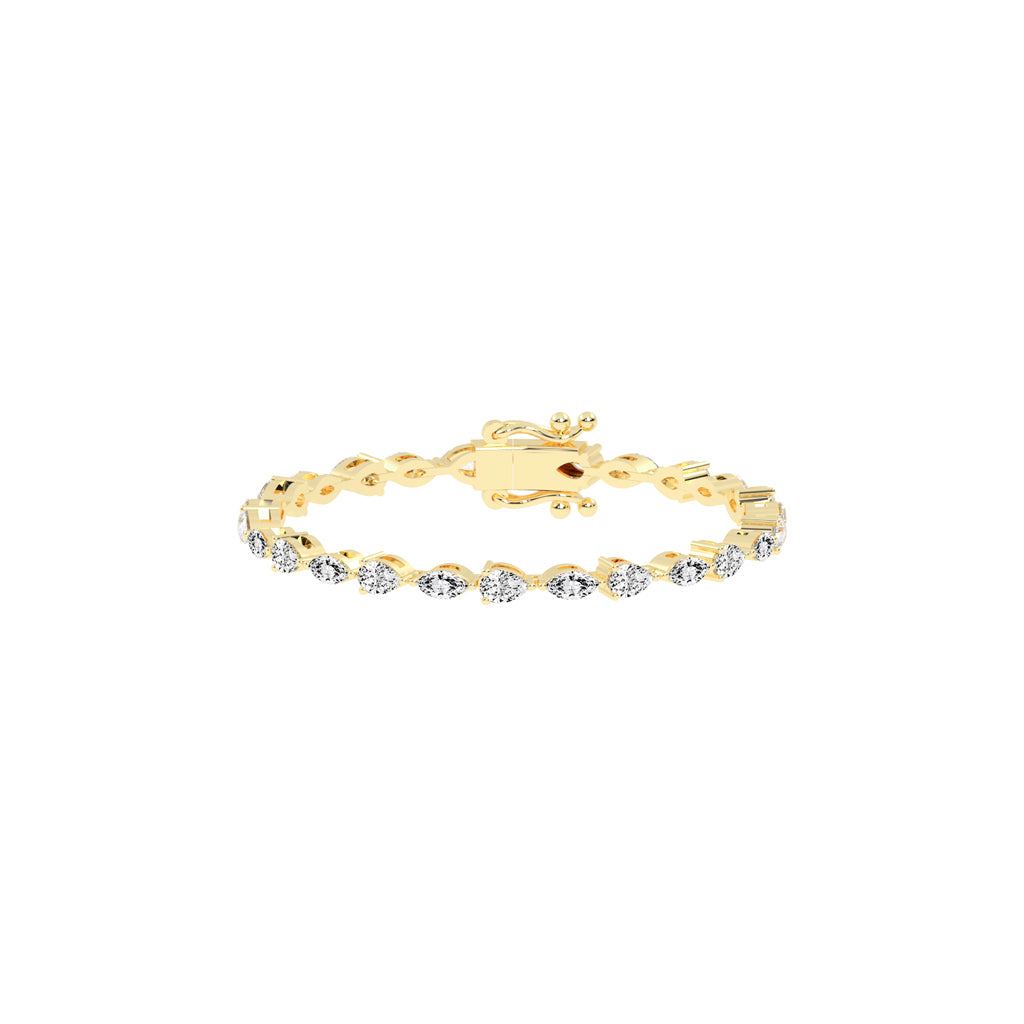 Rinna 375Ct Shared Setting Fancy Lab Diamond Bracelet
