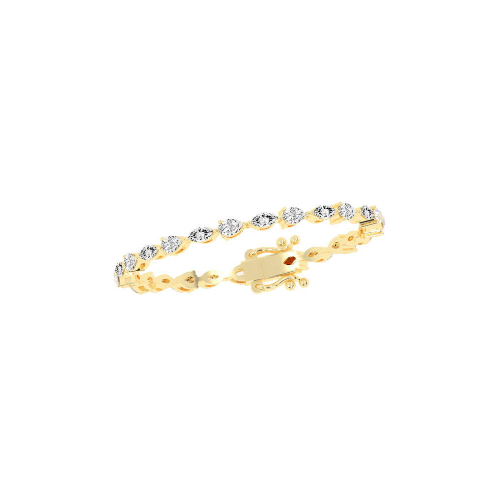 Rinna 375Ct Shared Setting Fancy Lab Diamond Bracelet