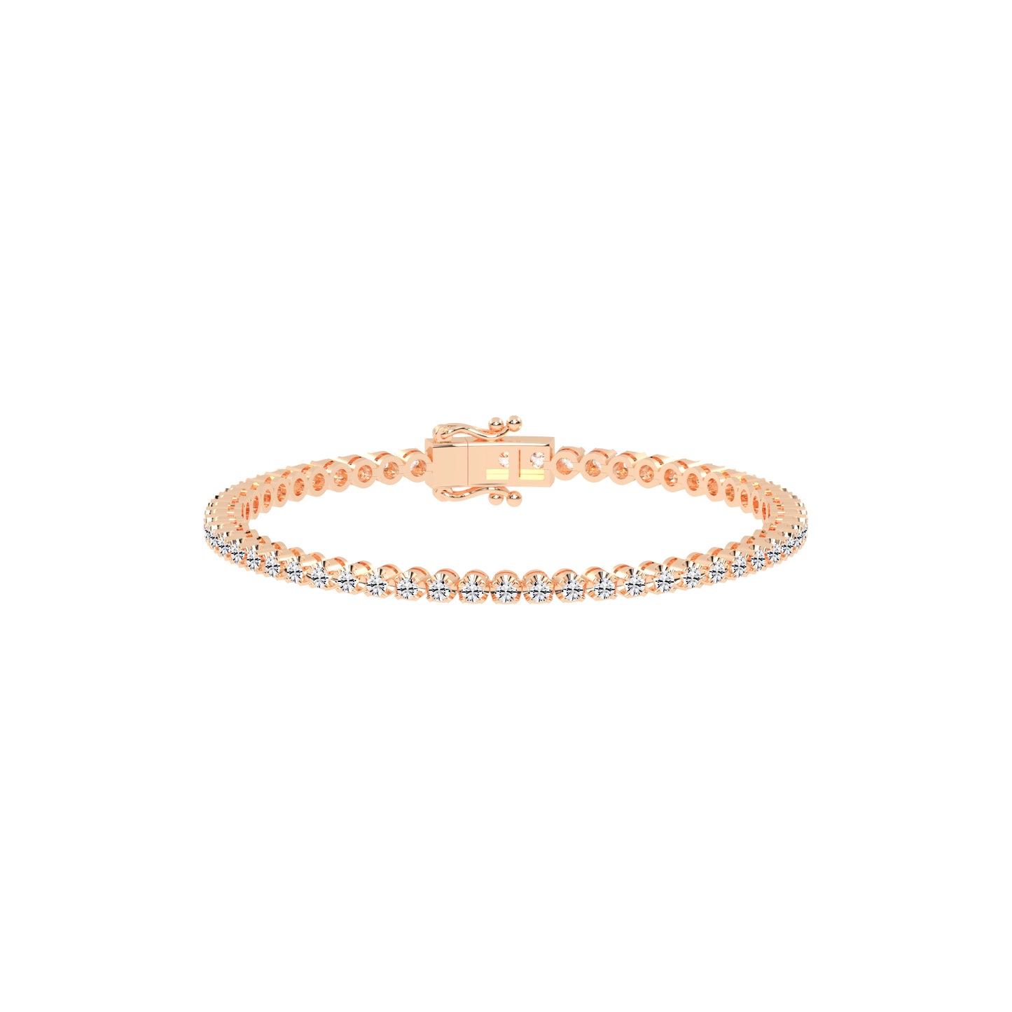 Viora 150Ct Miracle Setting Round Cut Tennis Lab Diamond Bracelet