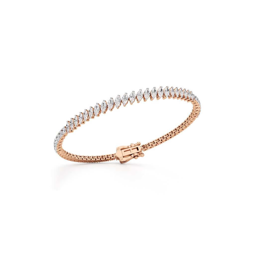 Luminous Marquise Round Diamond Bracelet
