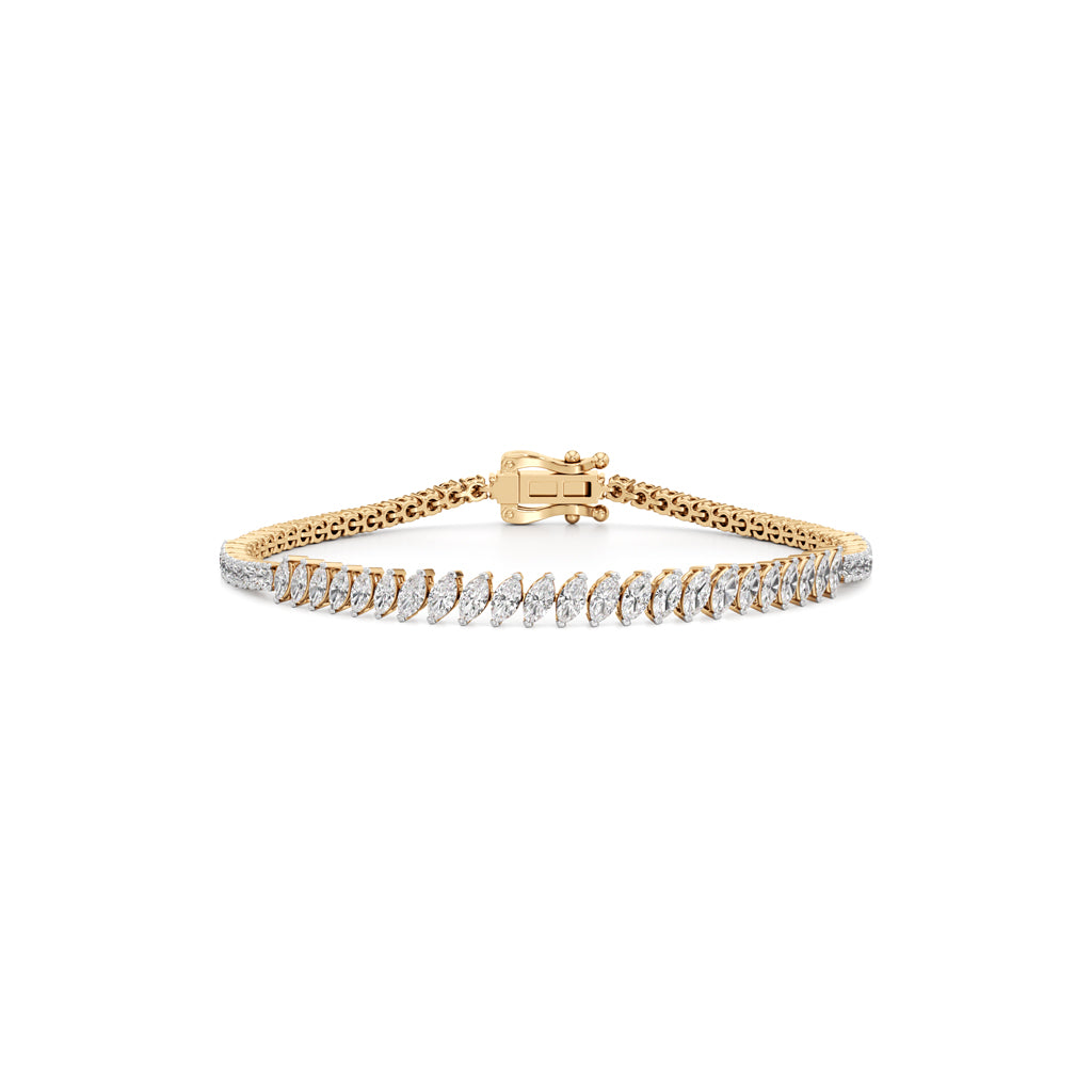 Luminous Marquise Round Diamond Bracelet