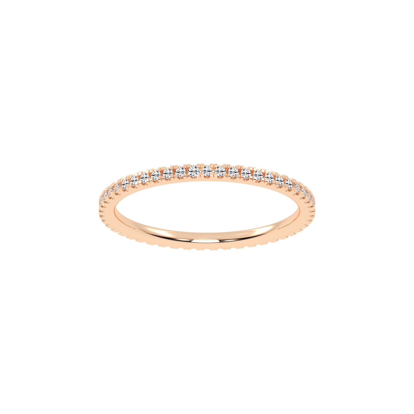 Lustria shared prong eternity lab diamond ring