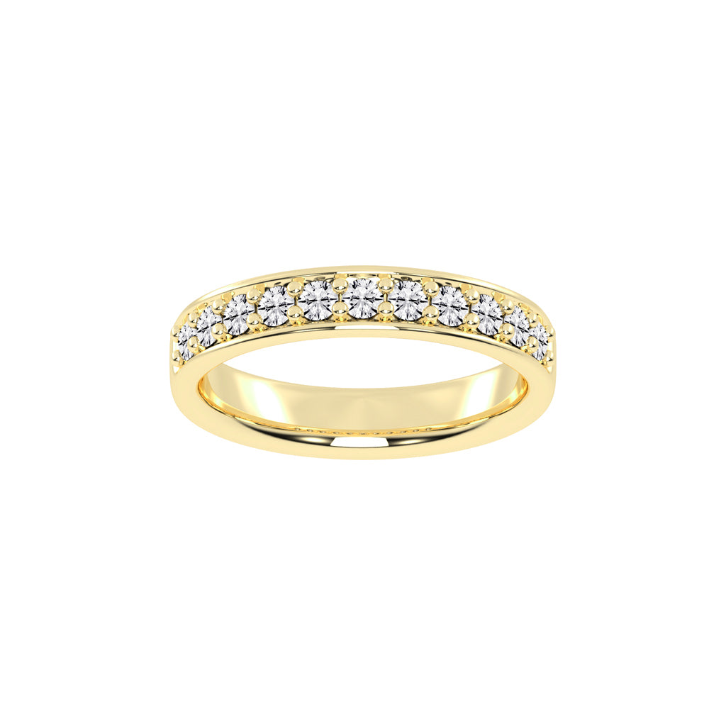 Gliss round shape eternity lab diamond ring