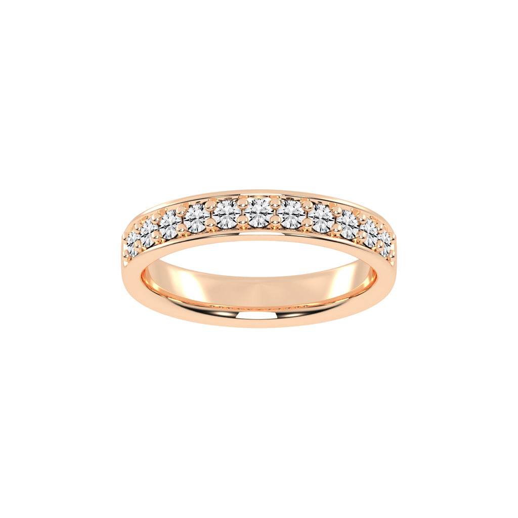 Gliss round shape eternity lab diamond ring
