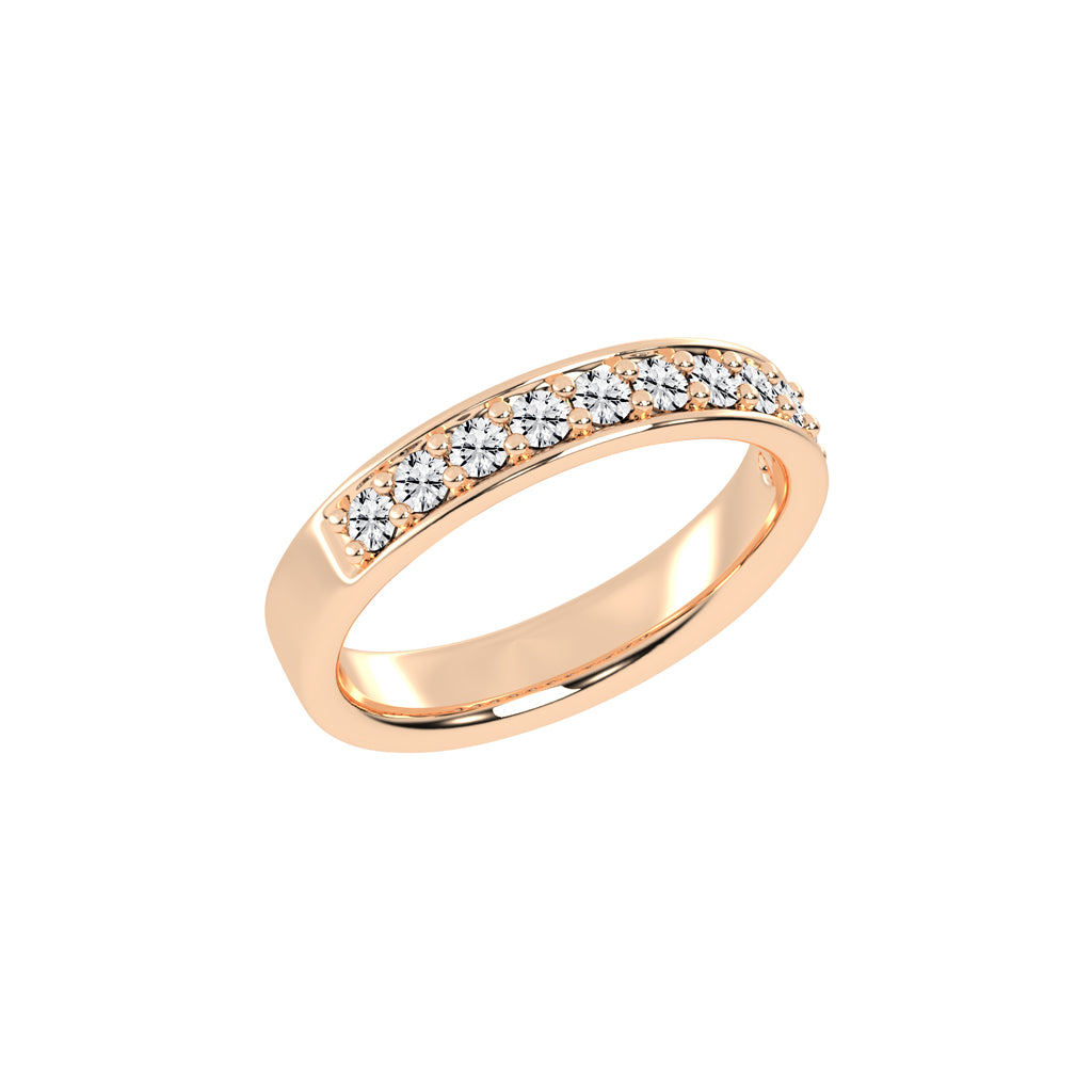 Gliss round shape eternity lab diamond ring