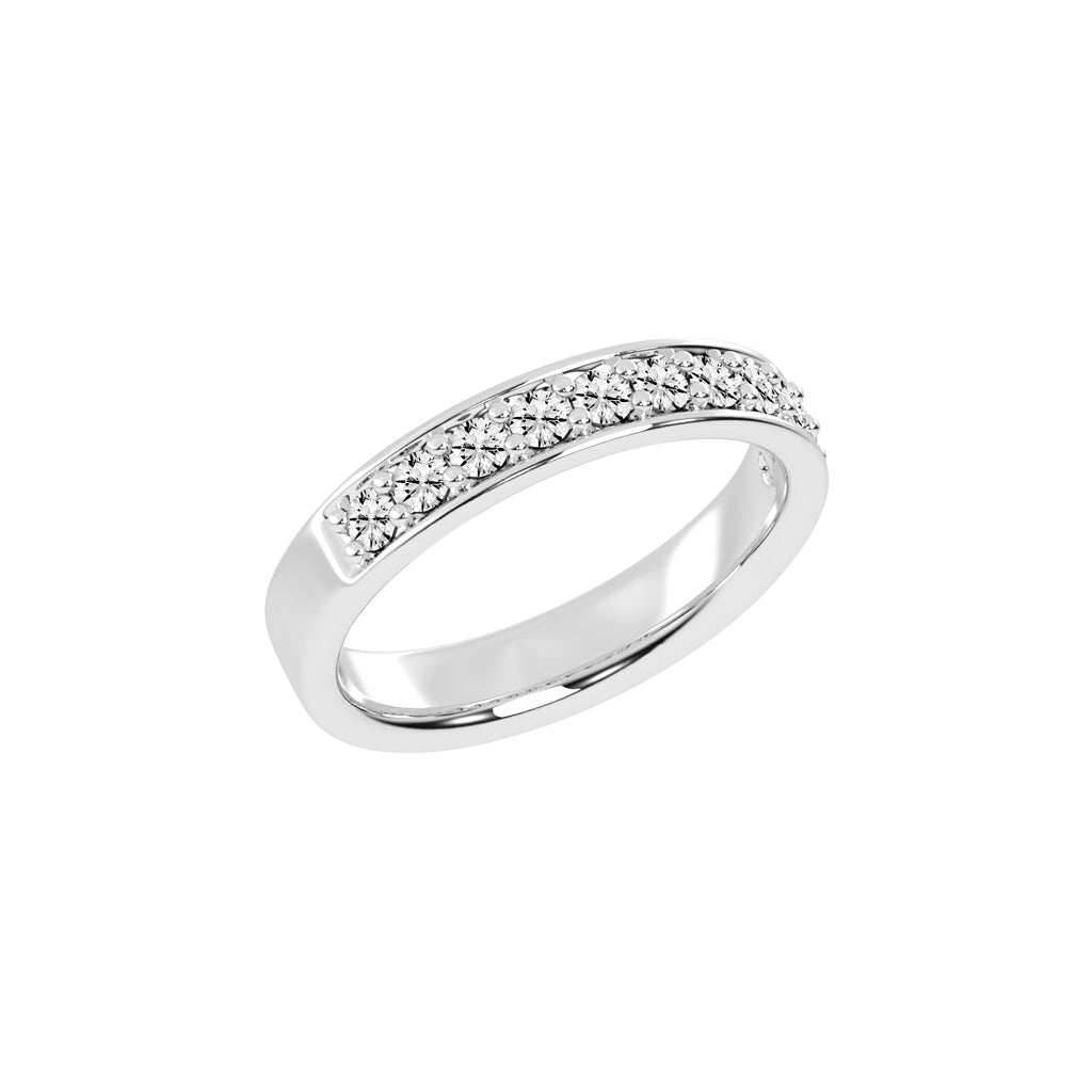 Gliss round shape eternity lab diamond ring