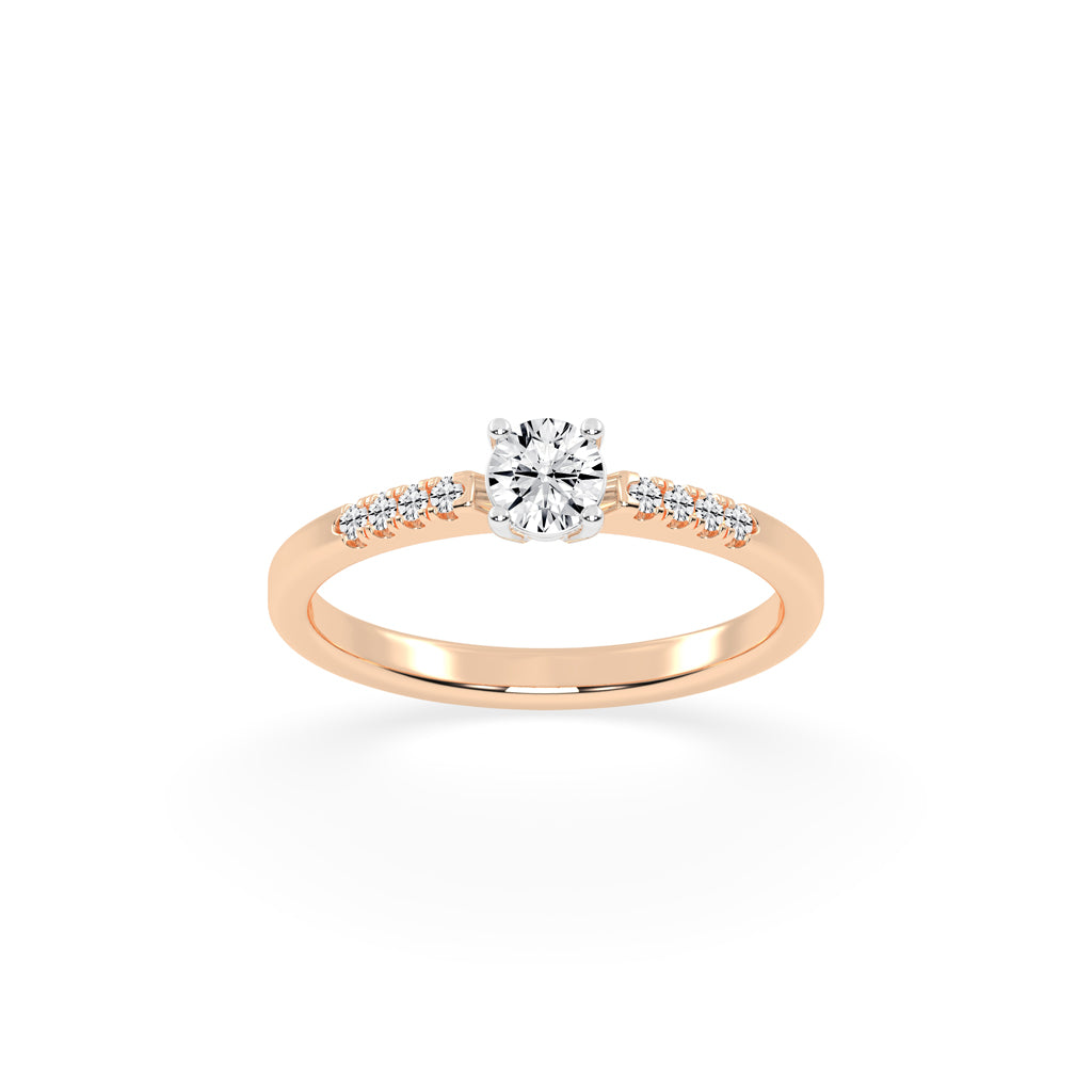 Elysara emerald cut classic lab diamond ring