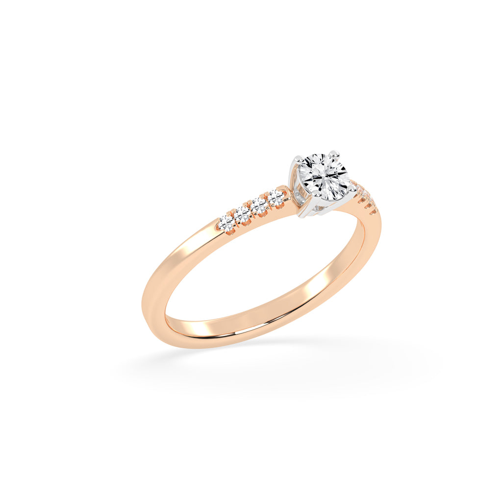 Elysara emerald cut classic lab diamond ring