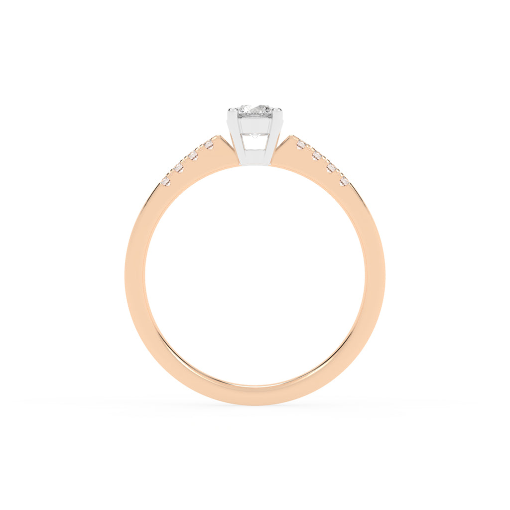 Elysara emerald cut classic lab diamond ring