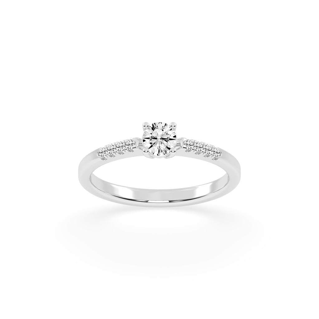 Elysara emerald cut classic lab diamond ring
