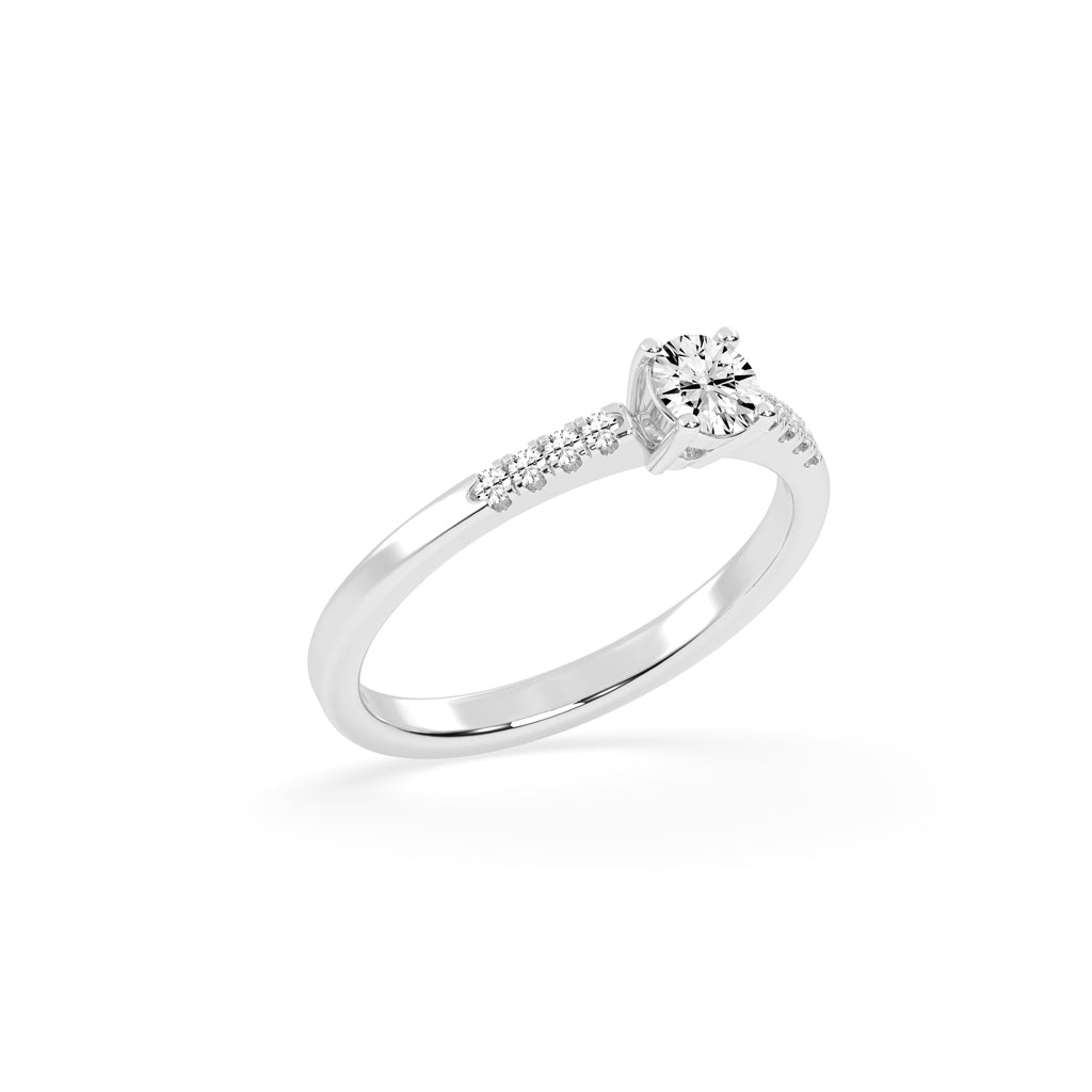 Elysara emerald cut classic lab diamond ring