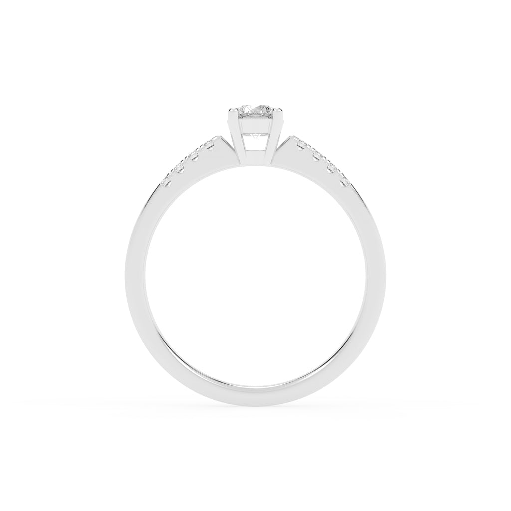 Elysara emerald cut classic lab diamond ring