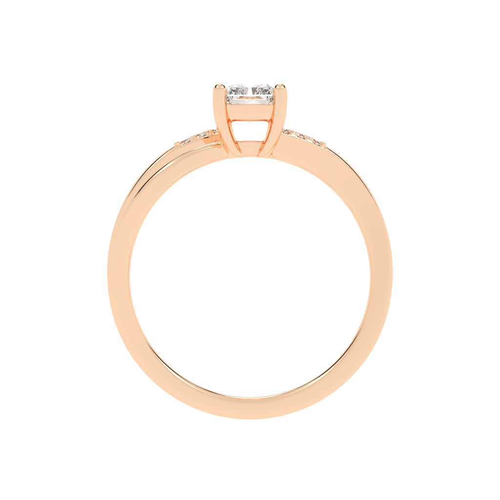 Lavenza Furay radiant cut classic lab diamond ring