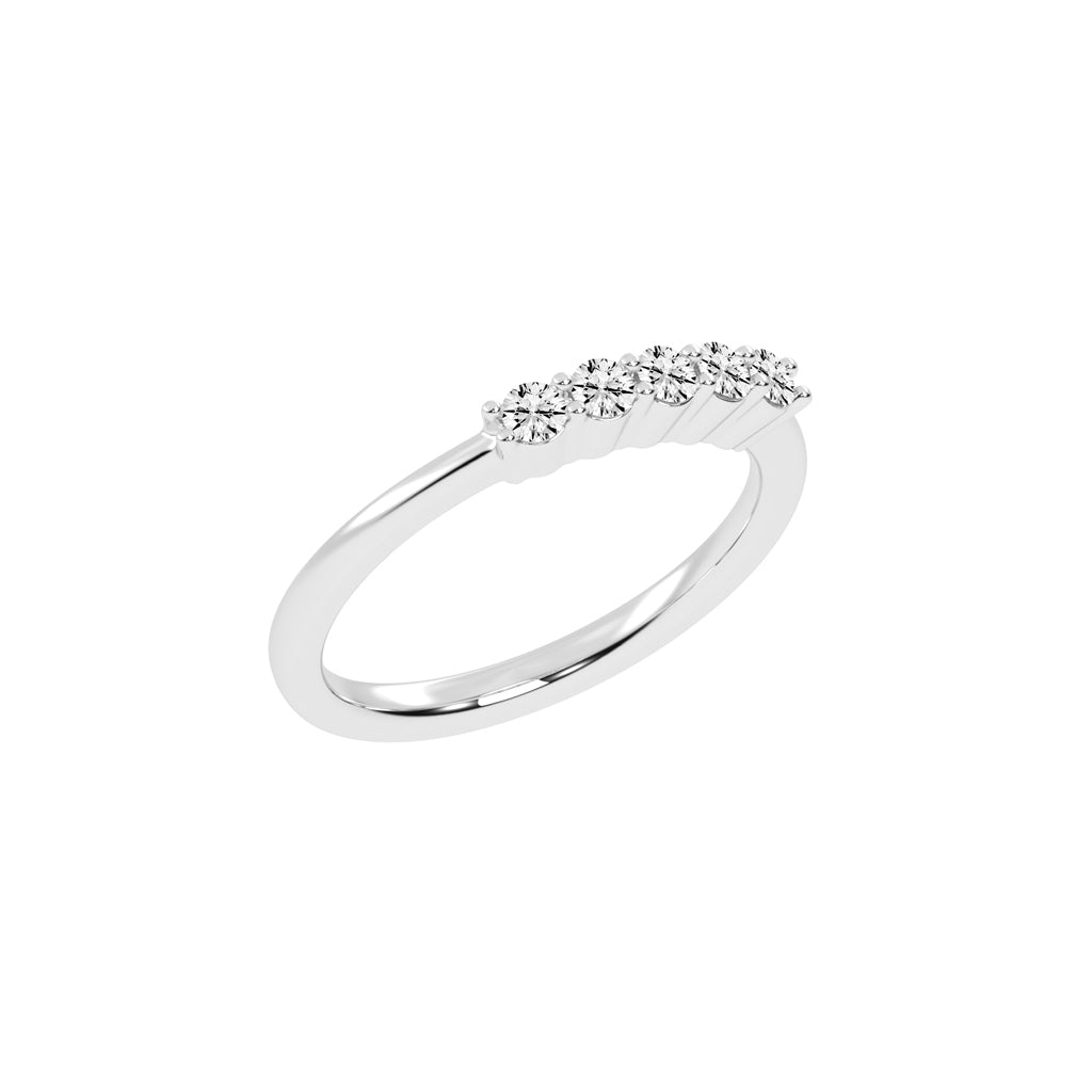 Aurelia 5 stone half eternity lab diamond ring