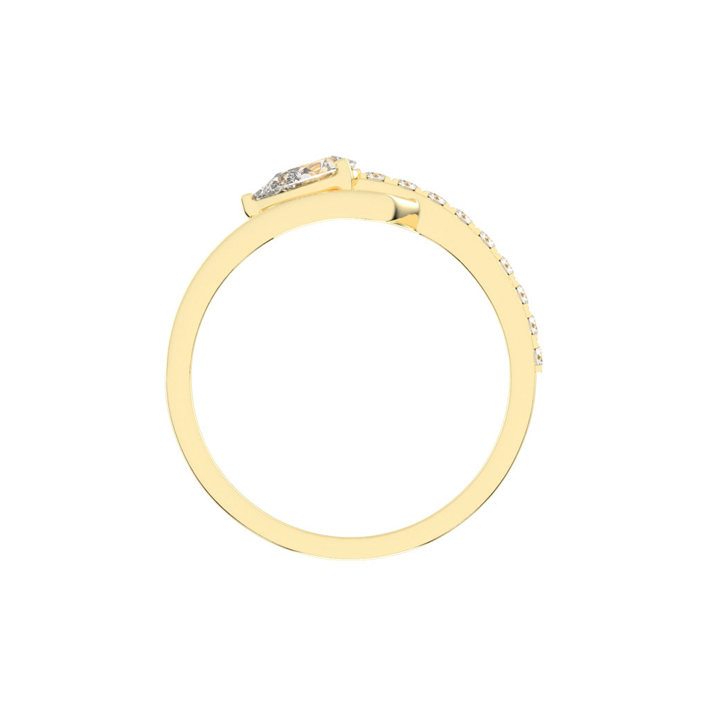 Celestia Curve Teardrop Elegance Ring