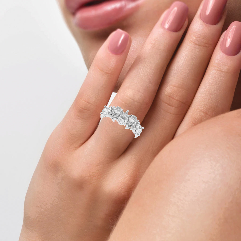 Lustrous PearShaped Diamond Ring