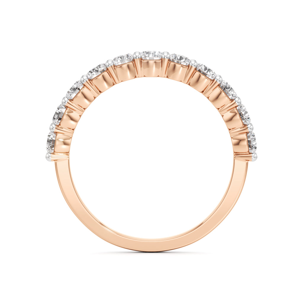 Classic Round Diamond HalfEternity Band