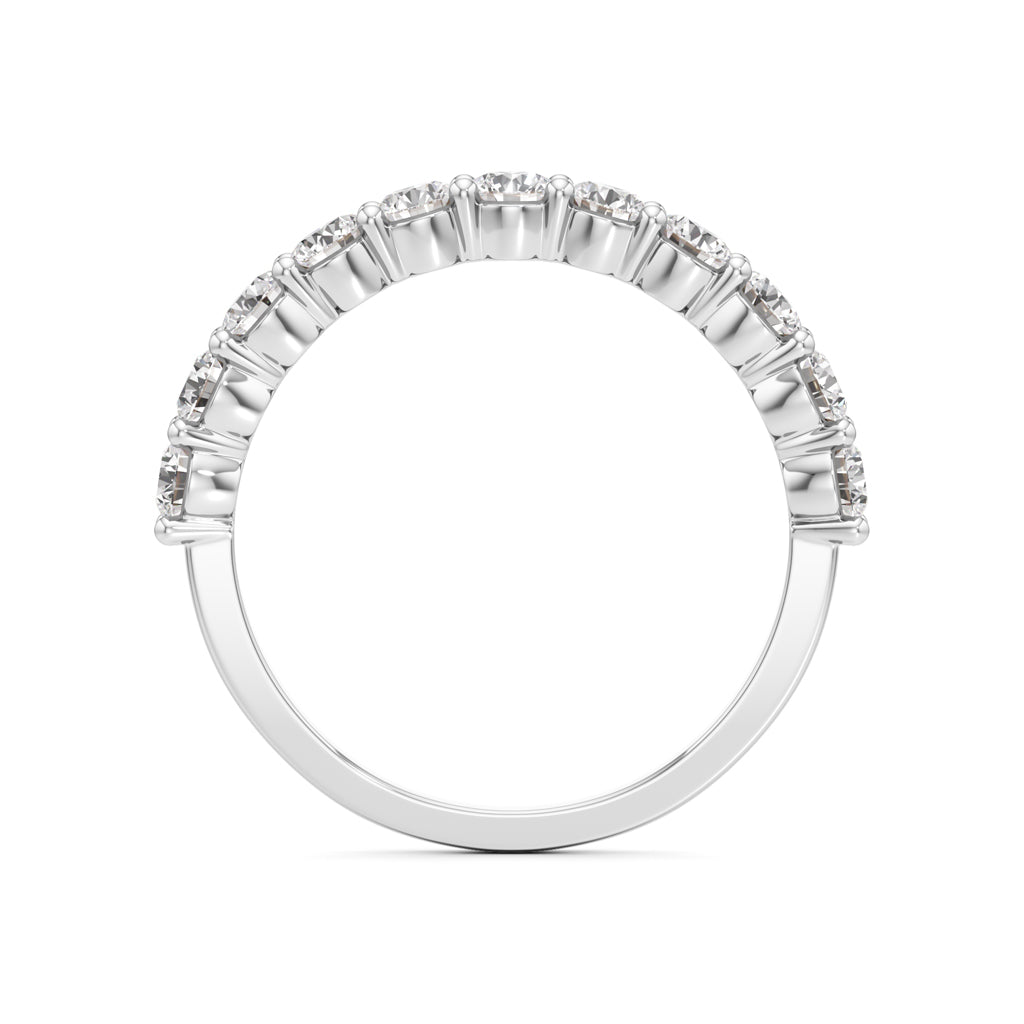 Classic Round Diamond HalfEternity Band