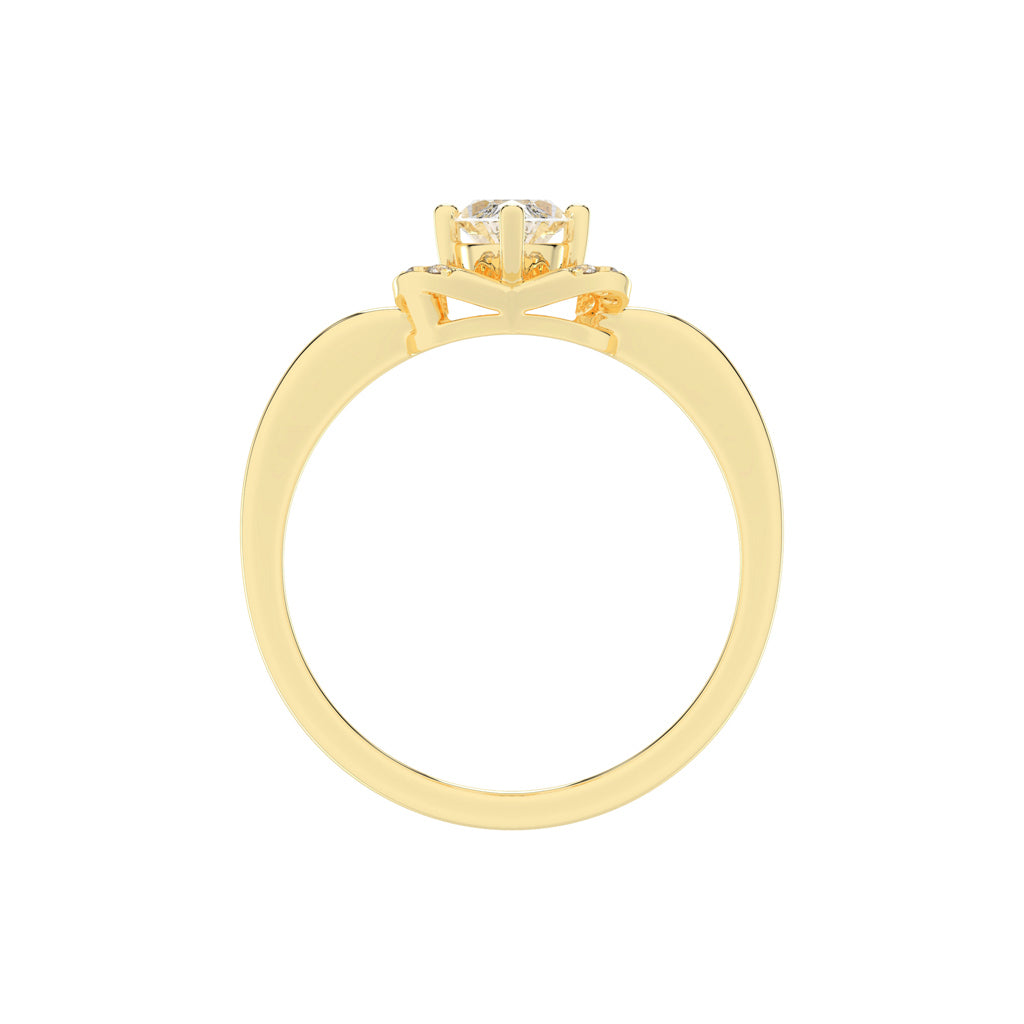 Glorina Reversed Tapred Marquise Cut Classic Lab Diamond Ring