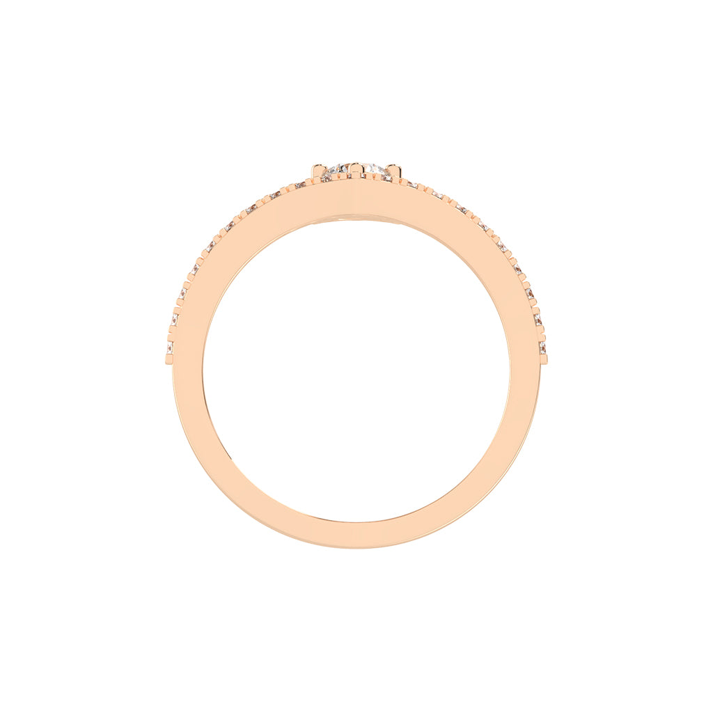 Classic VArch Solitaire Ring