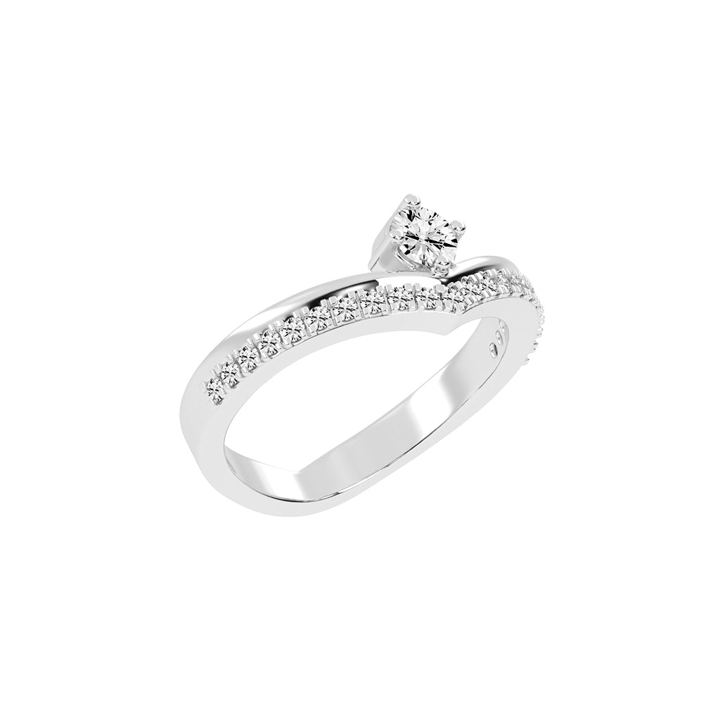 Classic VArch Solitaire Ring