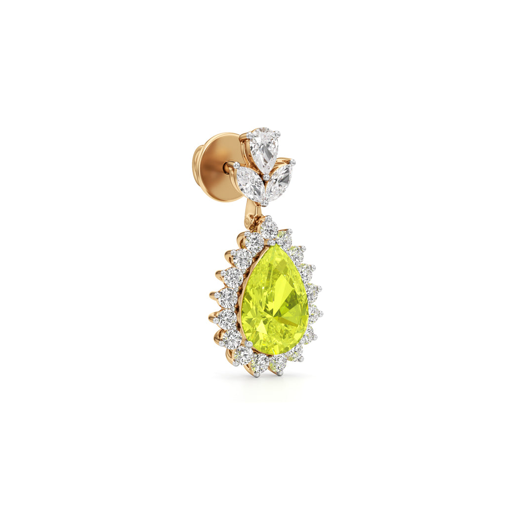 Radiant Lime Pear Drop Earrings