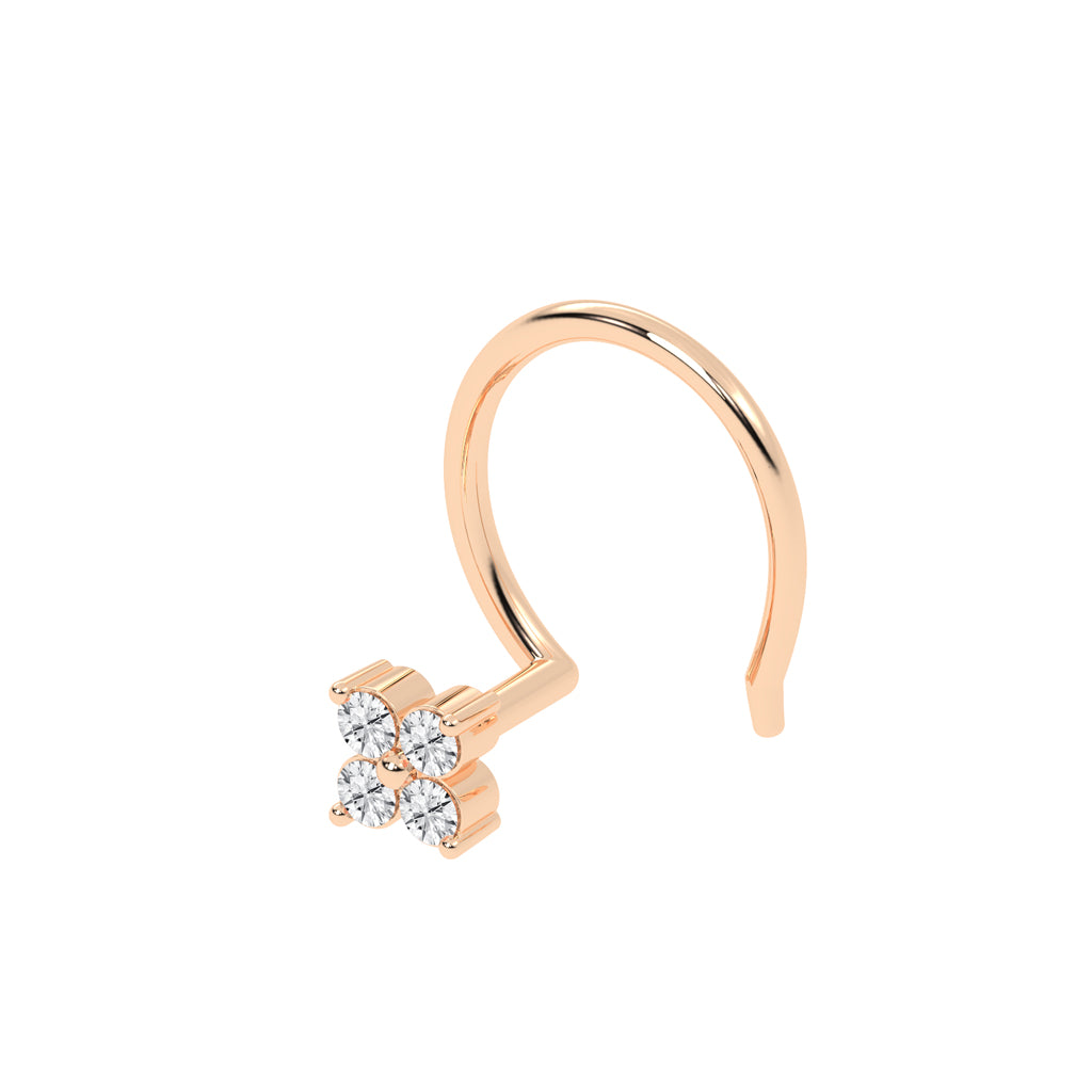 Charvika Bloom Cluster Diamond Nose Pin