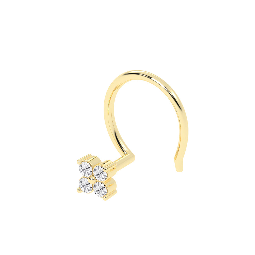 Charvika Bloom Cluster Diamond Nose Pin