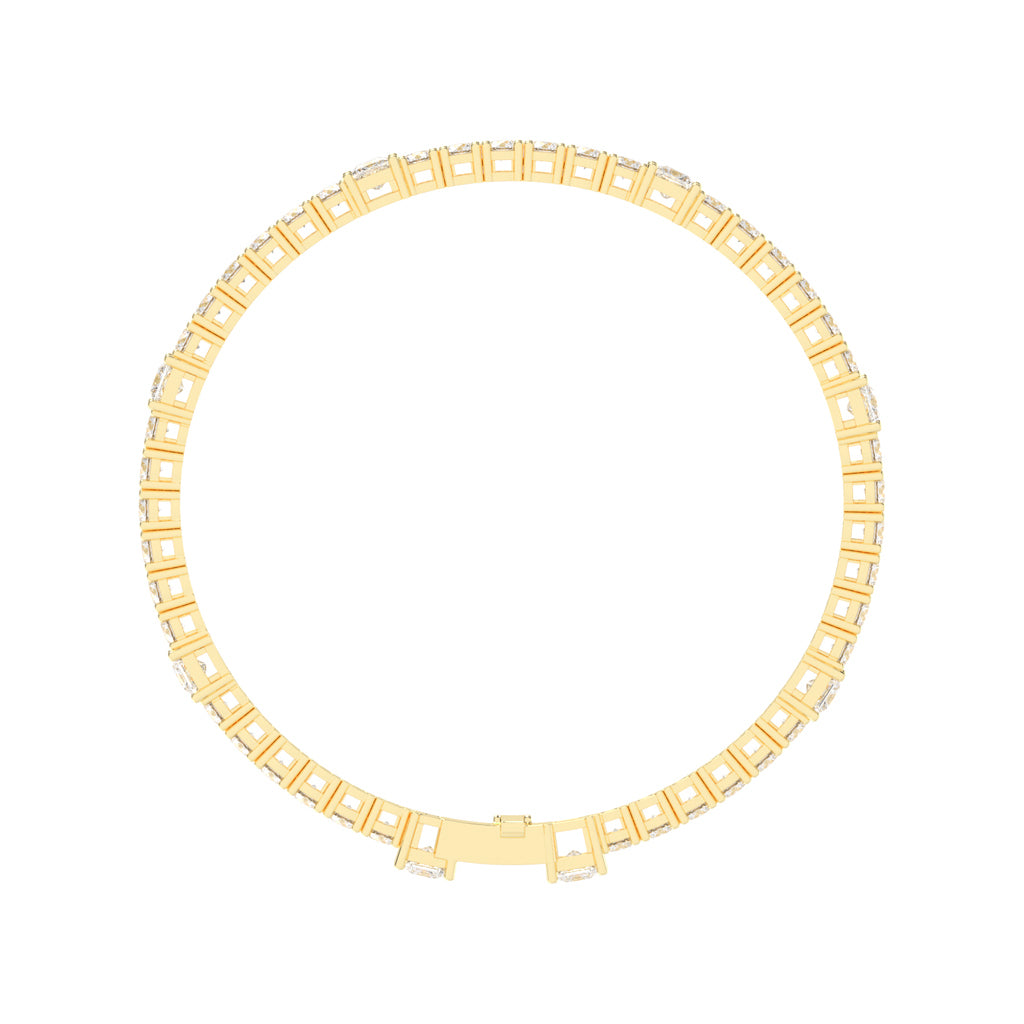 Auroria Princess Cut Tennis Lab Diamond Bracelet