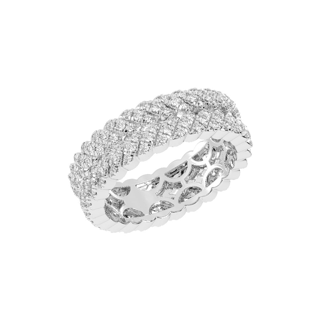 Iselle Round Cut Eternity Lab Diamond Ring