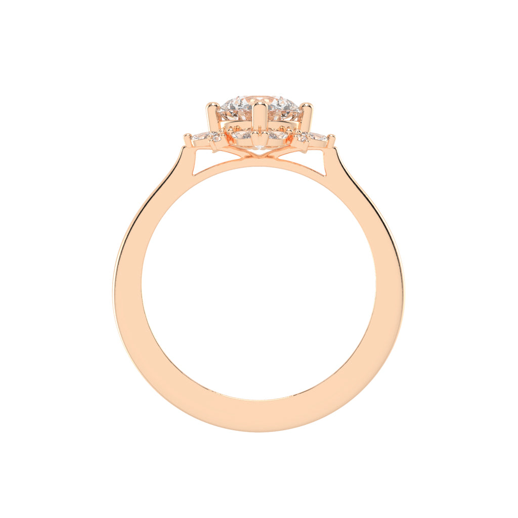 Halovaris Round Cut Halo Lab Diamond Ring