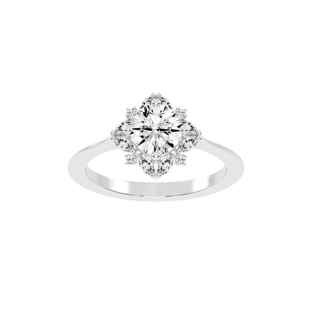 Halovaris Round Cut Halo Lab Diamond Ring