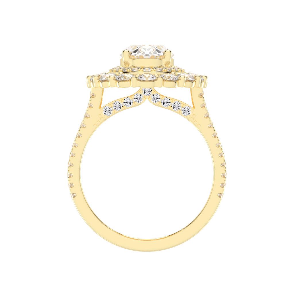 Elixara Round Oval Cut Daimond Ring