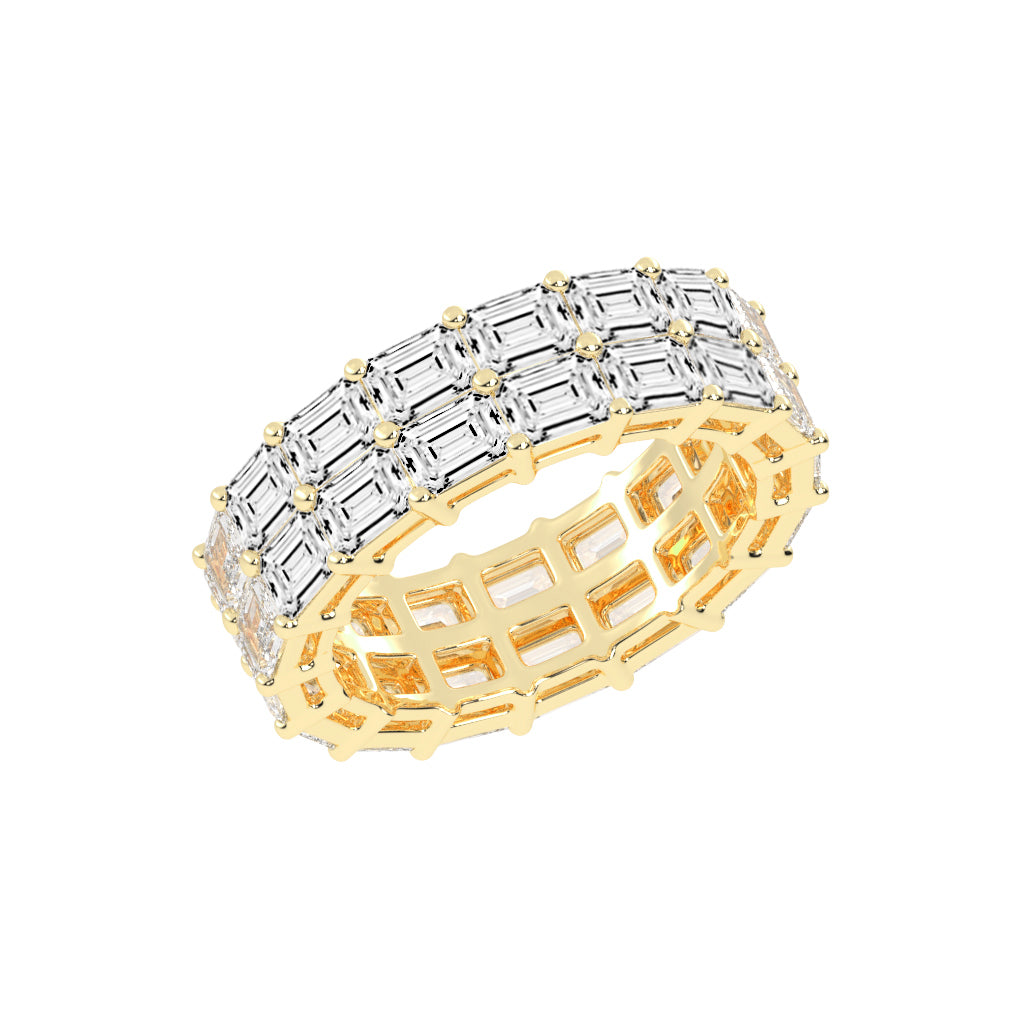 MultiRow Emerald Cut Eternity Band