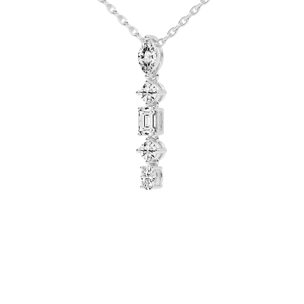 Quinta 1.75Ct Multi-Shape Fancy Lab Diamond Pendant