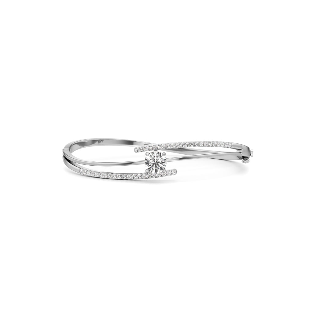 Lavina 175Ct Single Round Cut Kada Bracelet